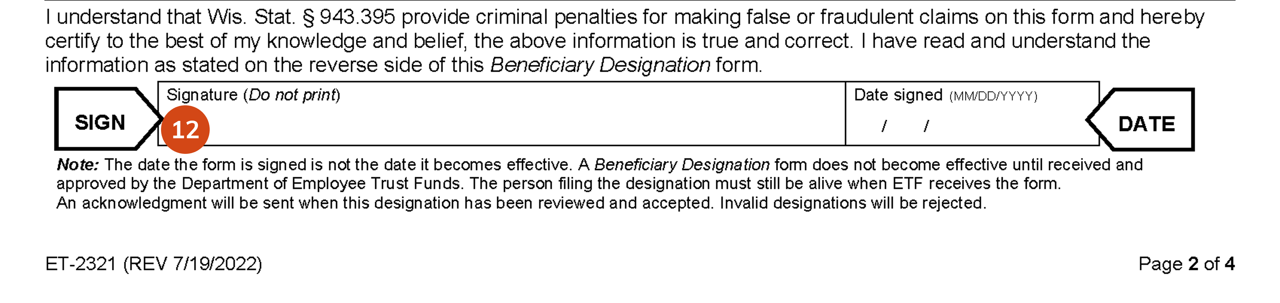 How To Fill Out Beneficiary Designation Alternate ET 2321 ETF